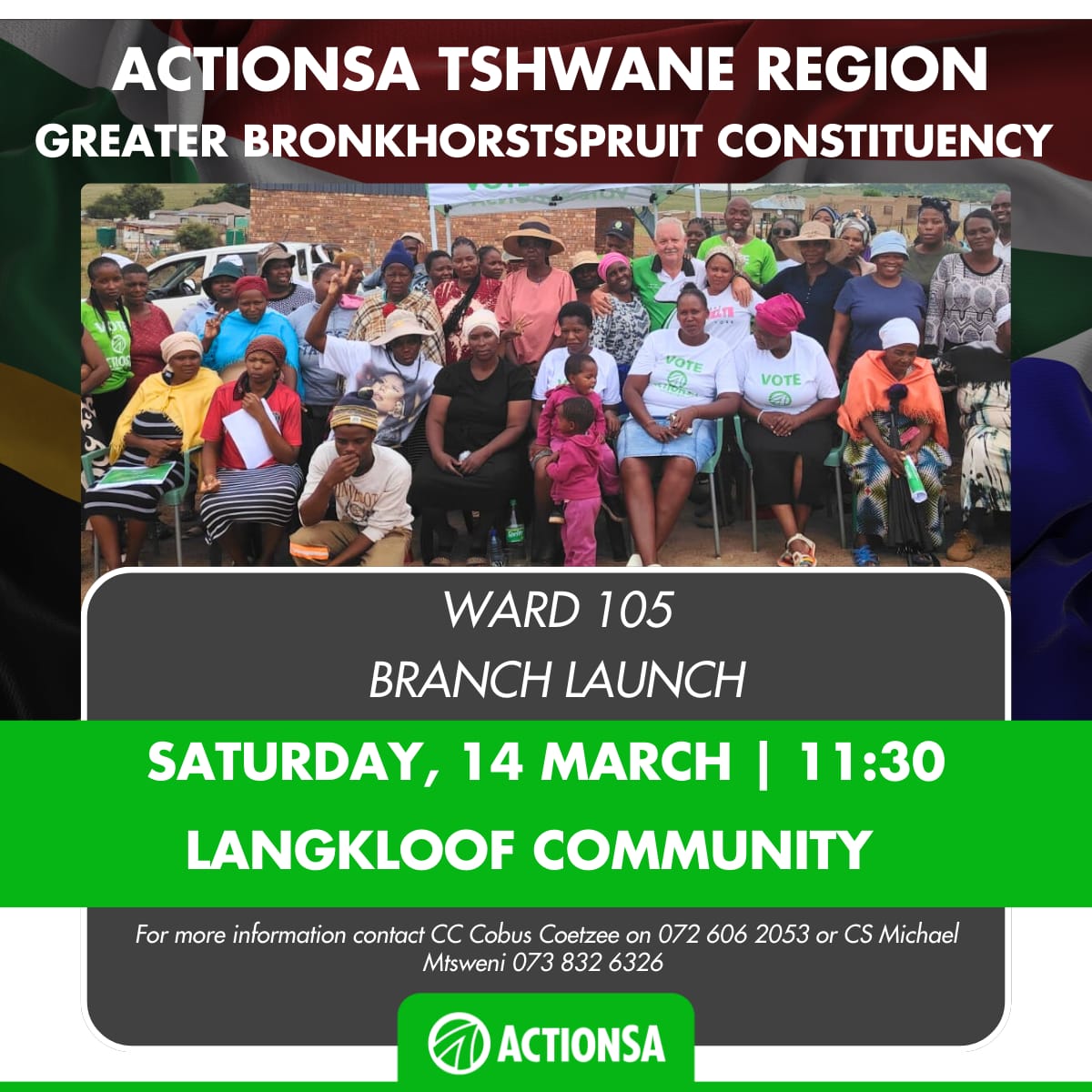 TshwaneActionsa's tweet photo. 💚BRONKHORSTSPRUIT💚 SA must be a country where people’s potential to thrive is determined by their ingenuity and hard work, regardless of the colour of their skin. Yet we can't ignore that race remains a primary determinant of the future prospects of many SAns. #letsfixSA https://t.co/3LF6nwHs15