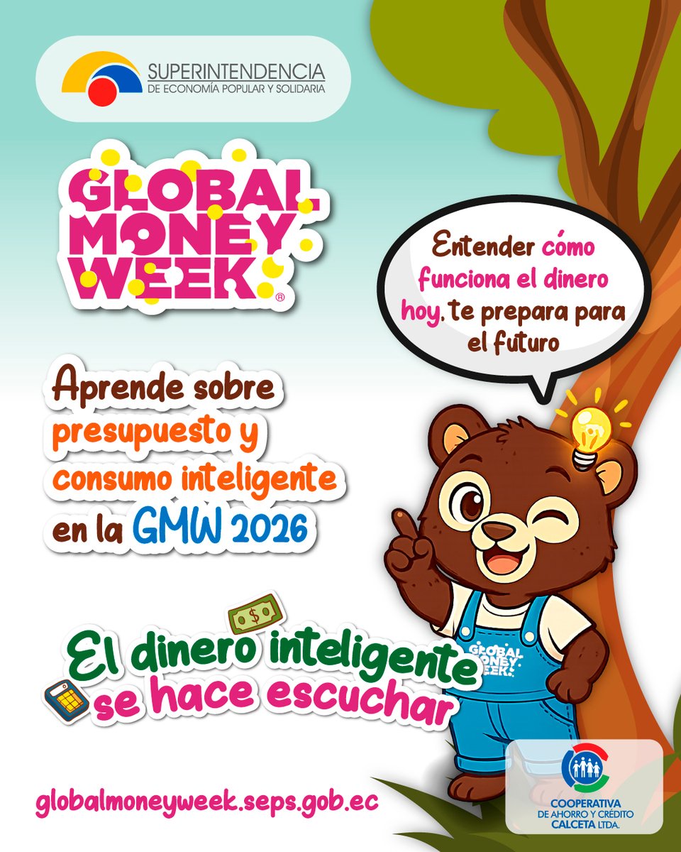 CoopCalceta's tweet photo. Cada decisión que tomas con tu dinero construye tu futuro.

En la #GlobalMoneyWeek2026 aprende planificar y a usar tu dinero con propósito.

Visita https://t.co/PPgw3W2Fe3 y descubre más sobre educación financiera.

#GMW2026Ec #EducaciónFinancieraEC #SemanaMundialDelDinero https://t.co/bS32Qeyfr6
