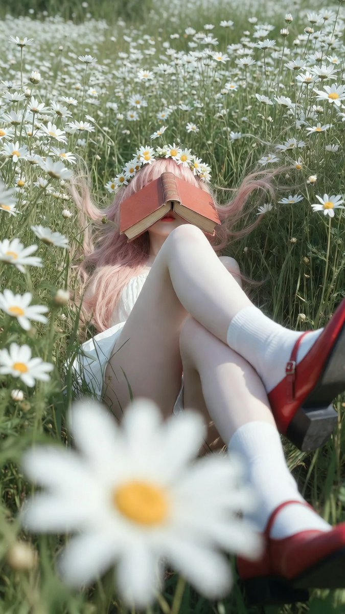 grok now can competed with google banana pro 2 

prompt of the image:

A realistic photograph with a strong dreamy summer atmosphere, 9:16 vertical composition. A young Korean woman with delicate East Asian features and nine-head proportions lies on her back in a dense field of