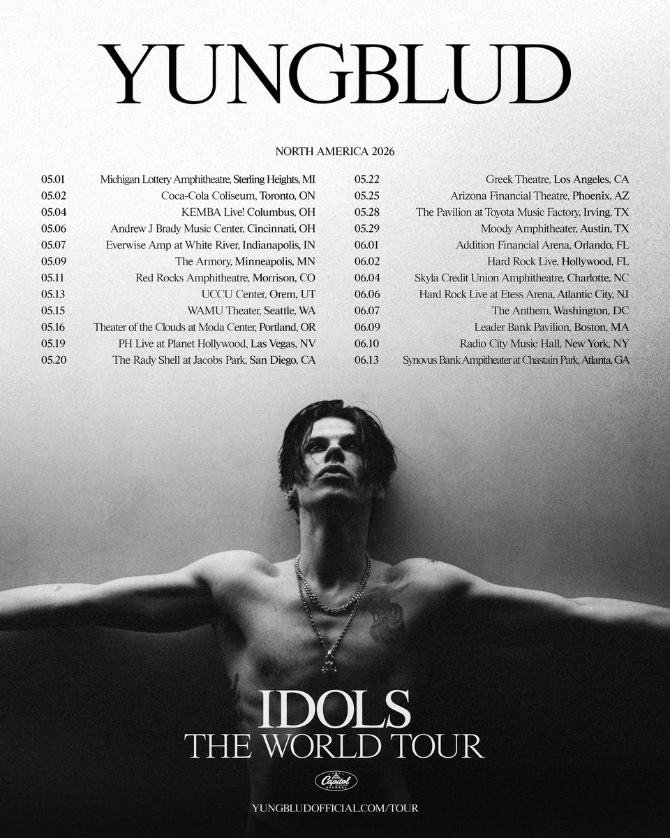 brthewarning's tweet photo. 🗓️ #AGENDA do The Warning para a primeira metade do mês de Junho como ato de abertura na 'Idols' the World Tour do Yungblud:

01/06 - Orlando, FL
02/06 - Hollywood, FL
04/06 - Charlotte, NC
06/06 - Atlantic City, NJ
07/06 - Washington, DC
09/06 - Boston, MA
10/06 - New York, NY https://t.co/SSqrwarOuJ