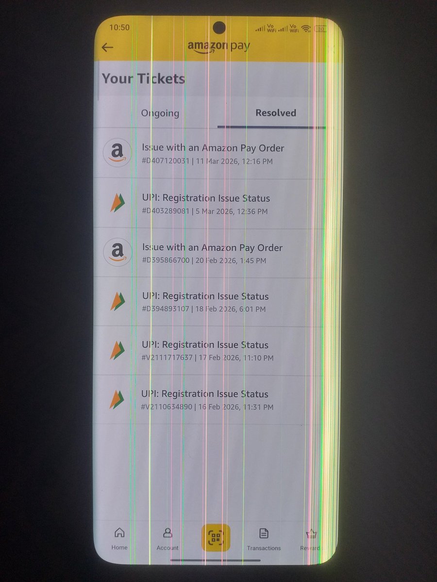 XRajdeepBagchi's tweet photo. @AmazonHelp Why are my support tickets being marked as "Resolved" when the Amazon Pay/UPI issue is still not fixed? Need immediate assistance. Please check the ticket IDs in the screenshot. @amazonIN https://t.co/MZq7KtZMTH