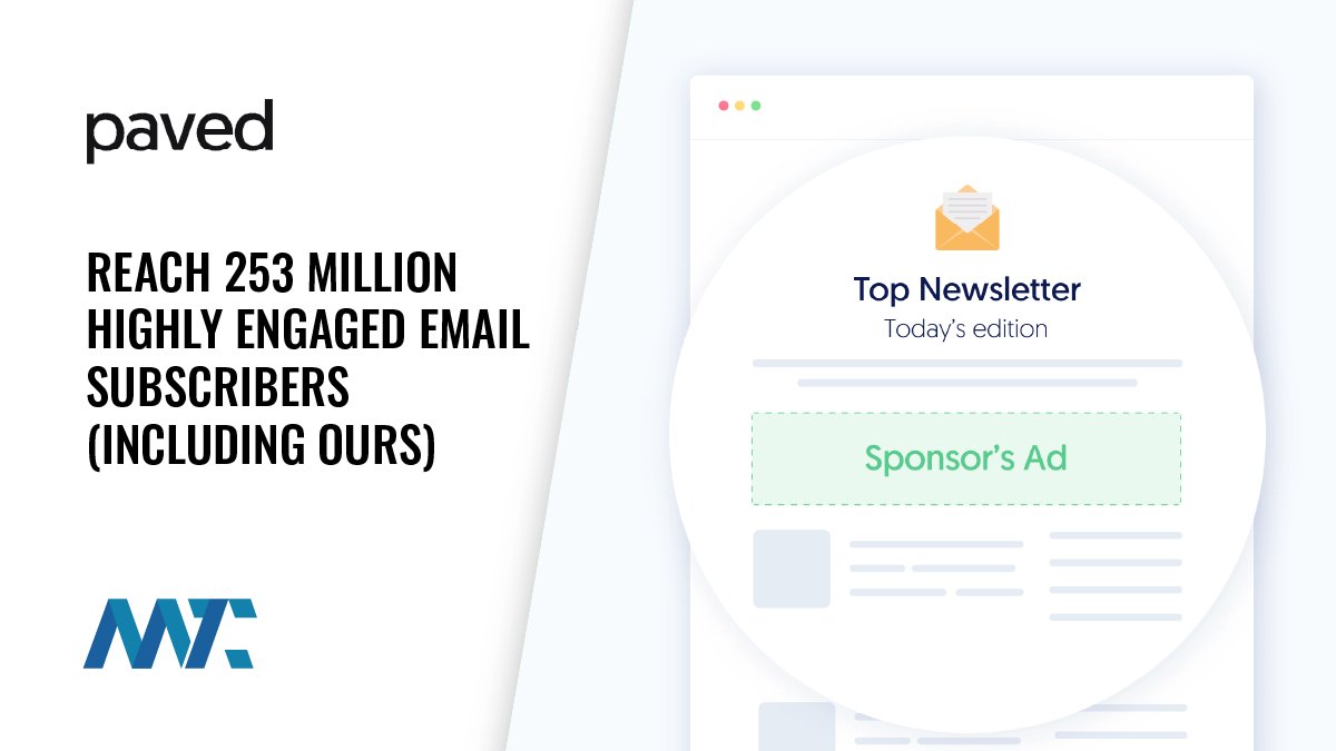Paved: Reach 253 Million Highly Engaged Email
Subscribers 
martech.zone/paved-email-ad… #Marketing