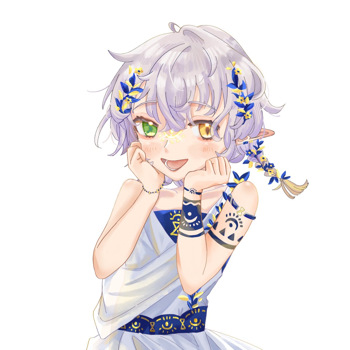 毛蛋的驚喜包不可能那麼誇張的驚喜耶

怎麼可以那麼靦腆可愛啦…
衣服跟頭飾也好細…

……

毛蛋: 我很盡力的學希臘服 要畫出你的騷

我: …??? 我的騷…???