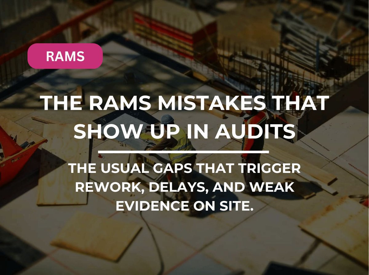 Paperless_app's tweet photo. 🦺 Most RAMS failures are repeatable: generic hazards, unrealistic controls, missed interfaces, no change control, tick-box briefings. ✅ Fix: site specifics + workface test + version control + brief to issued. 

https://t.co/sVhdZ9trER

 #RAMS https://t.co/zFH7okkxS7