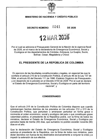 Que siga la vagabundería y la robadera: en el desespero por esquilmar todo el erario, <a href="/petrogustavo/">Gustavo Petro</a> impone el decreto 0241 que busca adicionar, lean bien colombianos, 8.6 billones de pesos al PGN dizque para atender la emergencia afectados por el frente frío. 

¿Saben dónde está