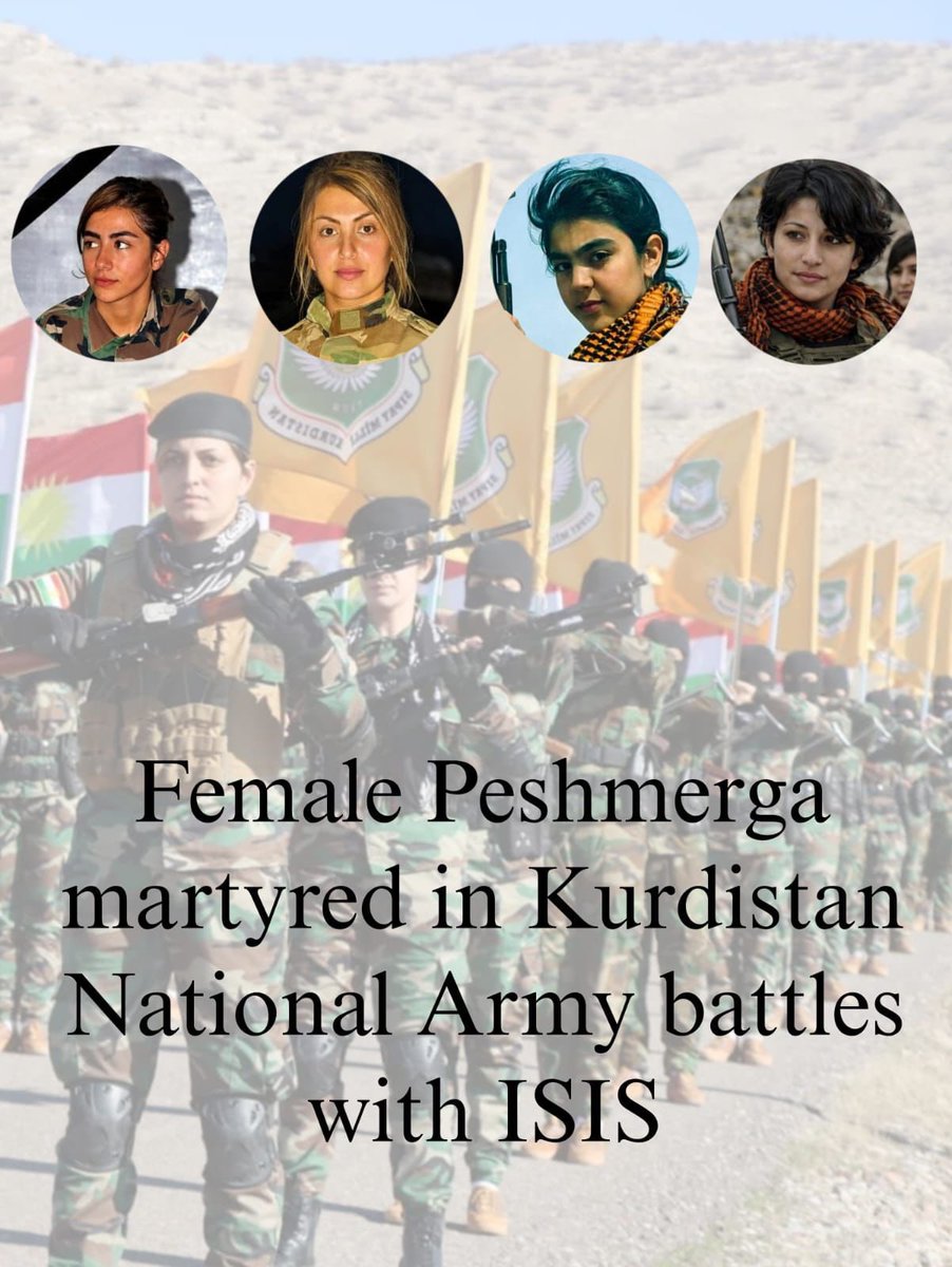 PAKOfficially's tweet image. Female #Peshmerga martyred in #Kurdistan #National #Army battles with #ISIS