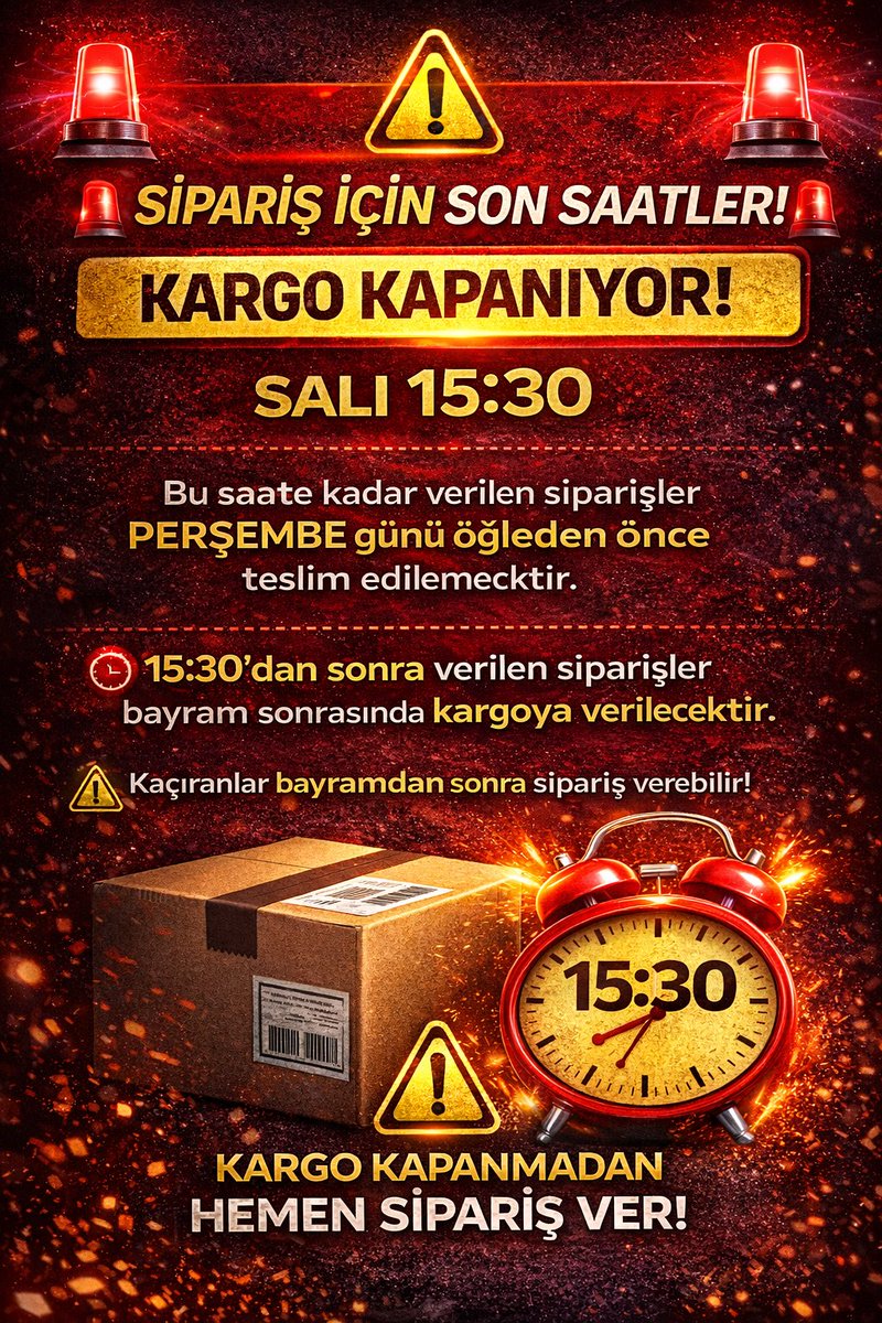 Bayram öncesi son kargolar salı günü çıkacaktır!! 
#jsps #paem #misyonkoruma 

🔗 taktiklerlejsps.com