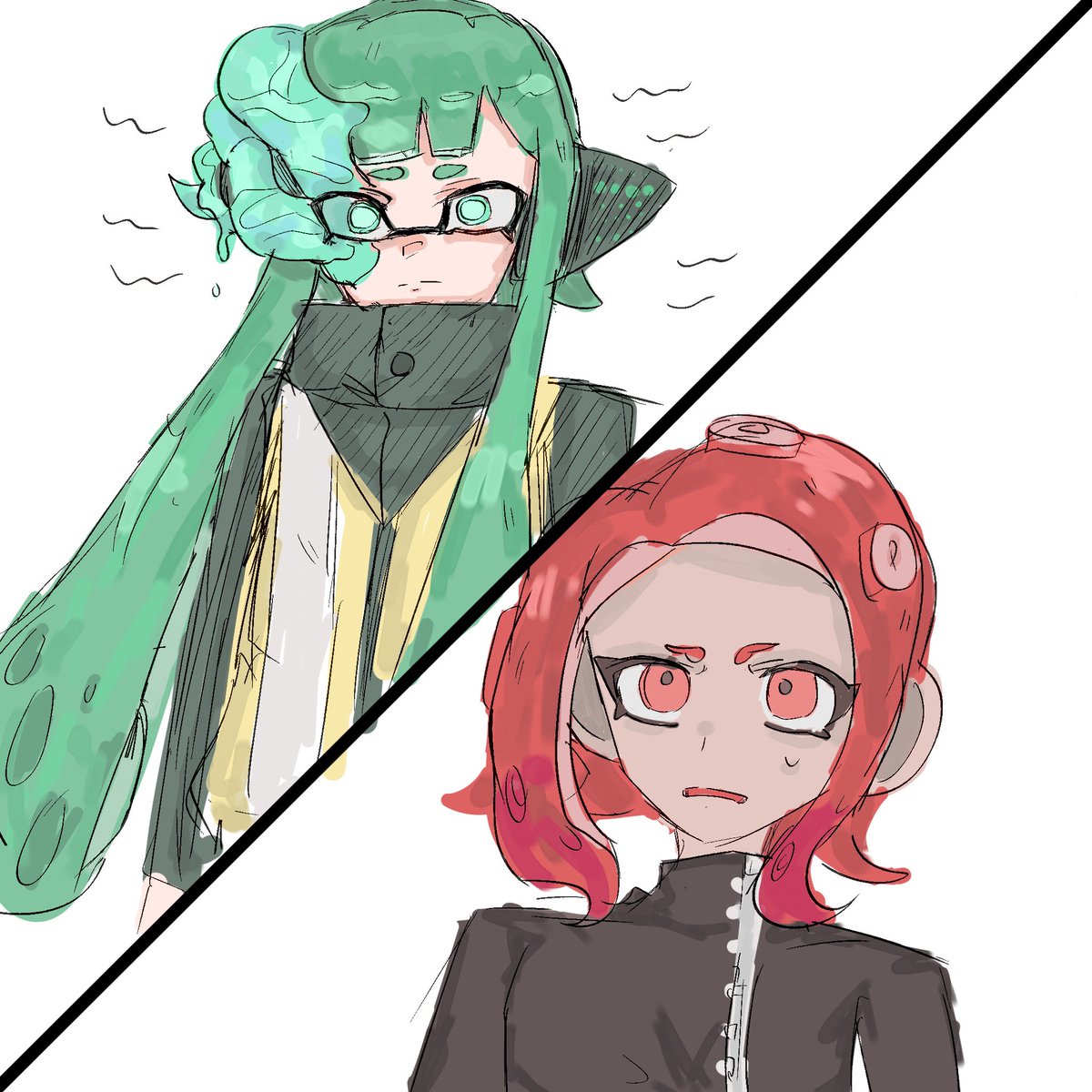 Yu_ho_ru's tweet photo. 🐙：我打3號 真的假的

#splatoon #agent38 https://t.co/P7b348pfO1