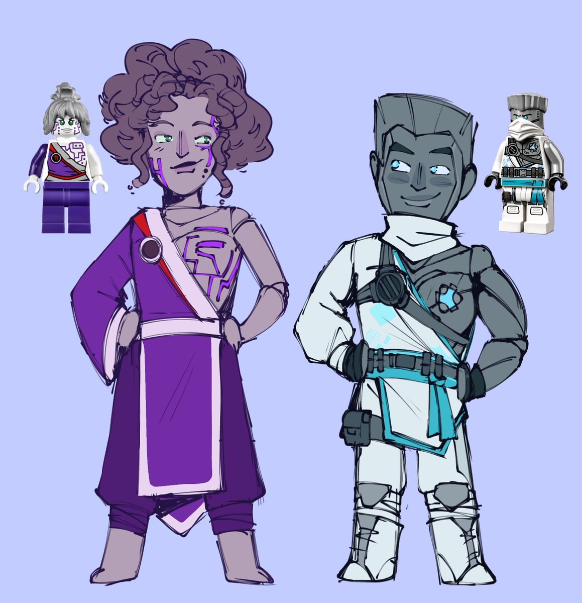 HonoriThe16718's tweet image. Matching soulmates💙💜

#Ninjago #Zane #Pixal #Pixane