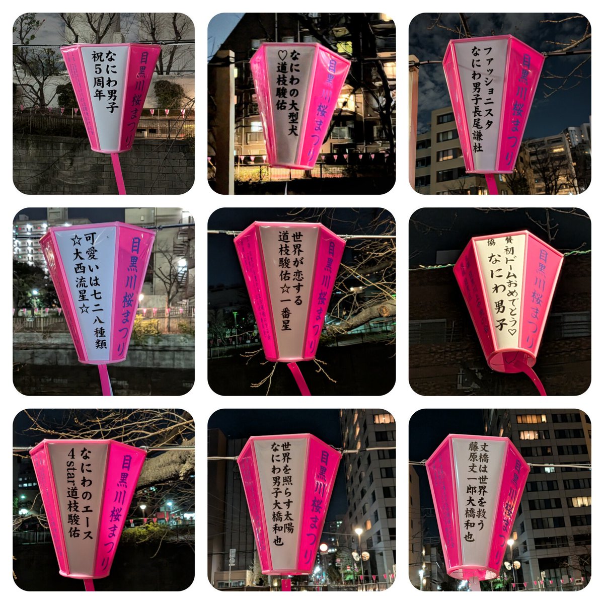 Went on a 8 km walk along the Meguro River today to check out the sakura festival lanterns. Lots of Naniwa Danshi ones this year!!! 🫶

Here are just some of them
(The lanterns will be turned on from 3/19)
#目黒川ぼんぼり
#なにわ男子