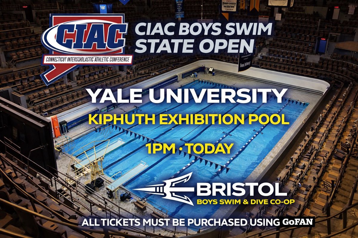 stpaulfalcons's tweet photo. Good luck to the members of the Bristol boys’ swim and dive co-op who are completing in today’s @CIAC State Open at Yale! #GoFalcs #GoBristol #ctswim #RockTheBlocks https://t.co/zQbJOMFQ25