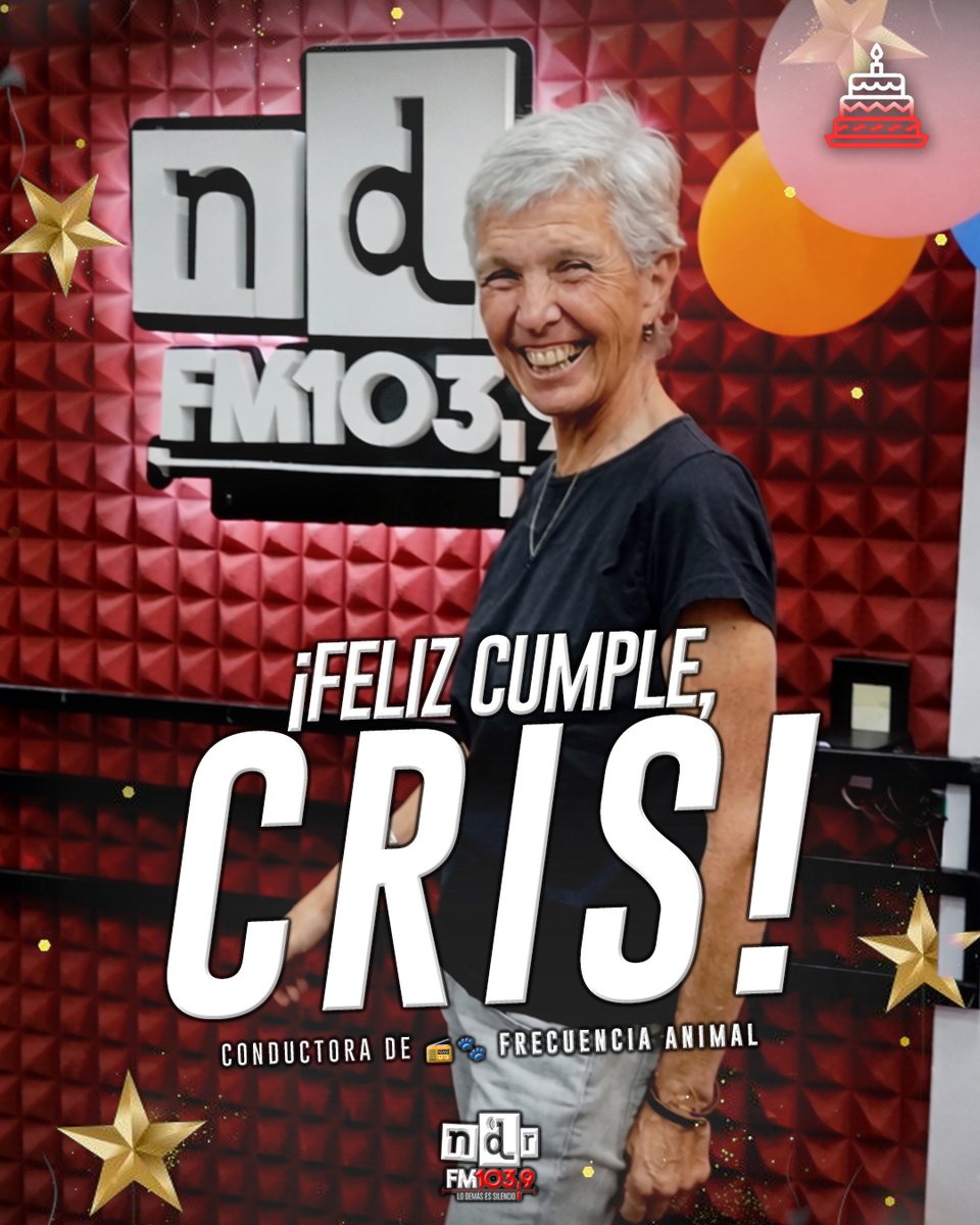 Inteligente, cálida, locuaz, proactiva, incansable. 🥳 Hoy está celebrando un nuevo aniversario de vida la conductora de 🐾 @frecuenciaanimal.ndr y cronista y única integrante cuerda (maomeno) de #EnREDados 🤪.

🎂 ¡FELIZ CUMPLE, CRIS! 🎂