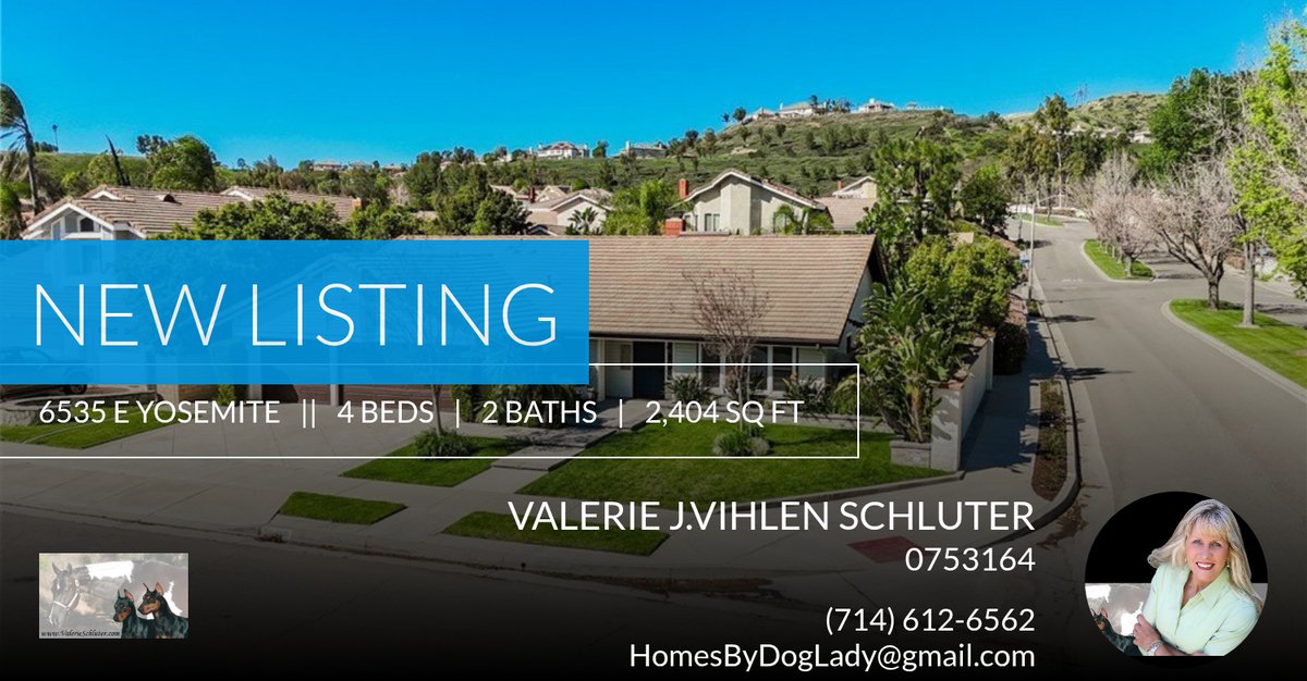 dobigal's tweet photo. 📍 New Listing 📍 Take a look at this fantastic new property that just hit the market located at 6535 E Yosemite in Orange. Reach out here or at (714) 612-6562 for more information

Valerie J. Vihlen Schluter
Realty Network
Notary ... https://t.co/b8tBwJkYD5 https://t.co/Oblkkr1M3R