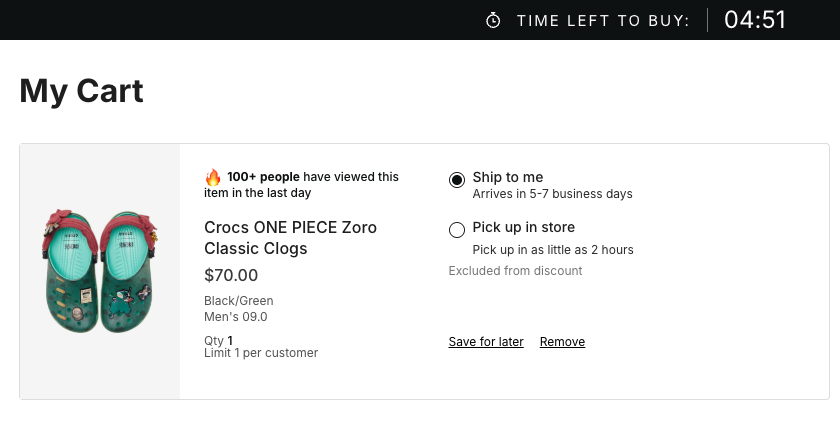 SOLELINKS's tweet photo. Ad: JUST ADDED - 5mins cart hold
ONE PIECE x Crocs Classic Clog 'Zoro'

Champs:https://t.co/06qBjKJUdI
Foot Locker:https://t.co/p9Zu5frPrN https://t.co/rkXPKA2et3