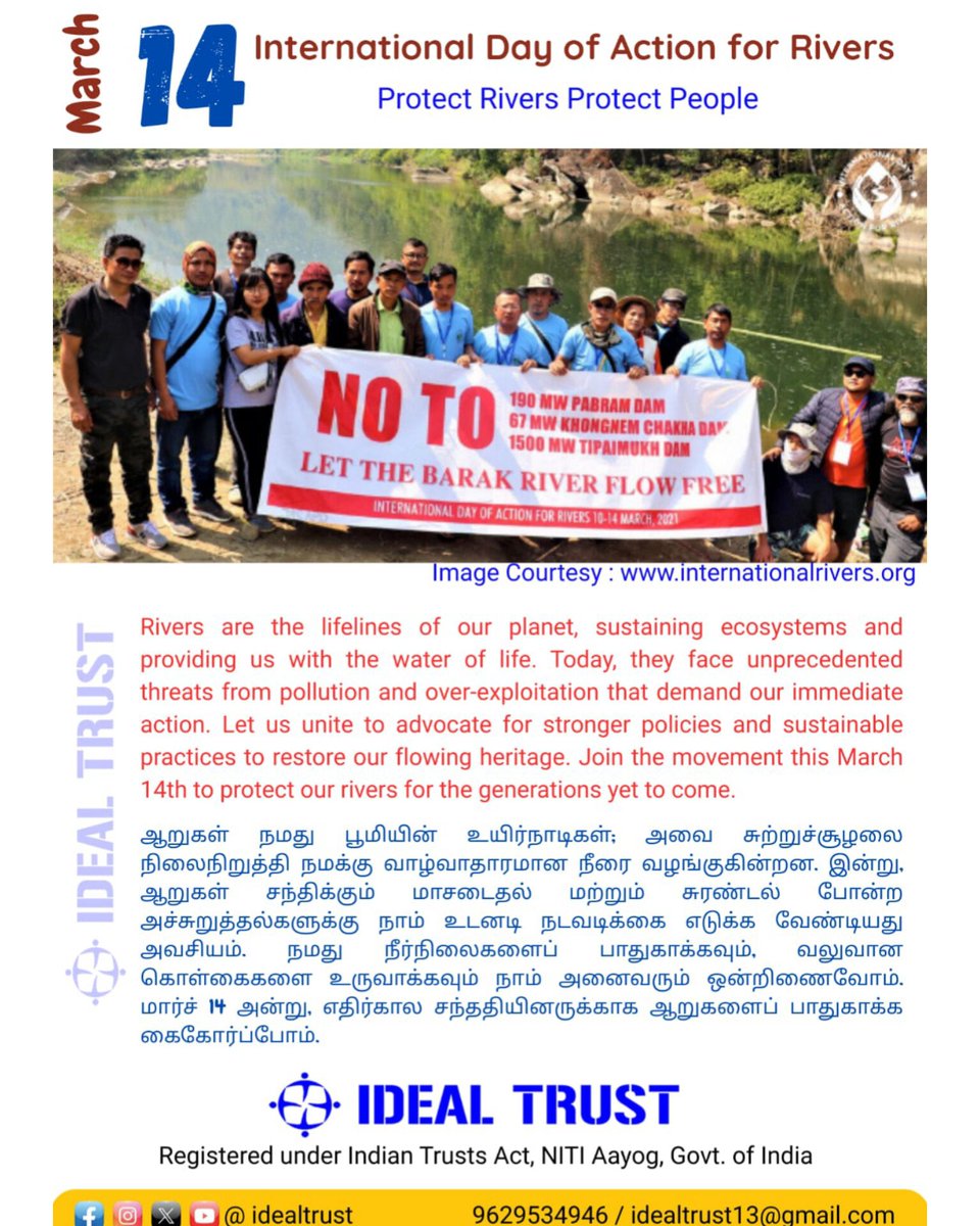 idealtrust1's tweet photo. International Day of Action for Rivers... ✨ https://t.co/avh8w6PxNE
