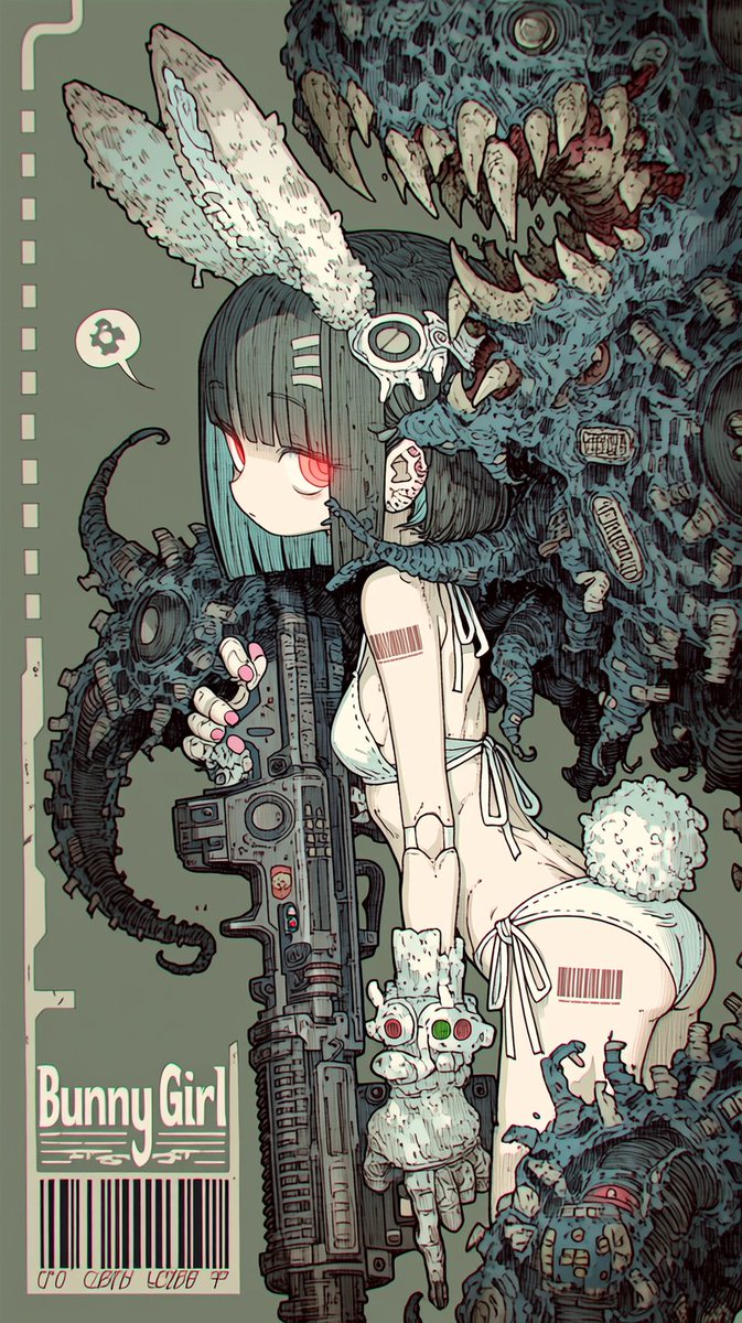 KcraftAIart's tweet image. Bunny-roid Girl
兎耳少女俱楽部