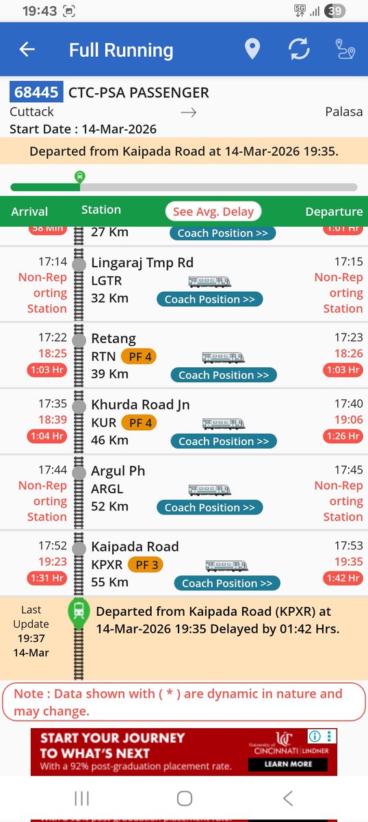 priya_swain's tweet image. Train no 68445 was arrived 1hour late at KUR still was detained for 40min more. Again detained 10min at KPXR. It is supposed to be only #harashed #molested #tortured bonafied passengers in BAM-BBS route by @DRMKhurdaRoad @srdomkur . @AshwiniVaishnaw @RailMinIndia @RailwaySeva
