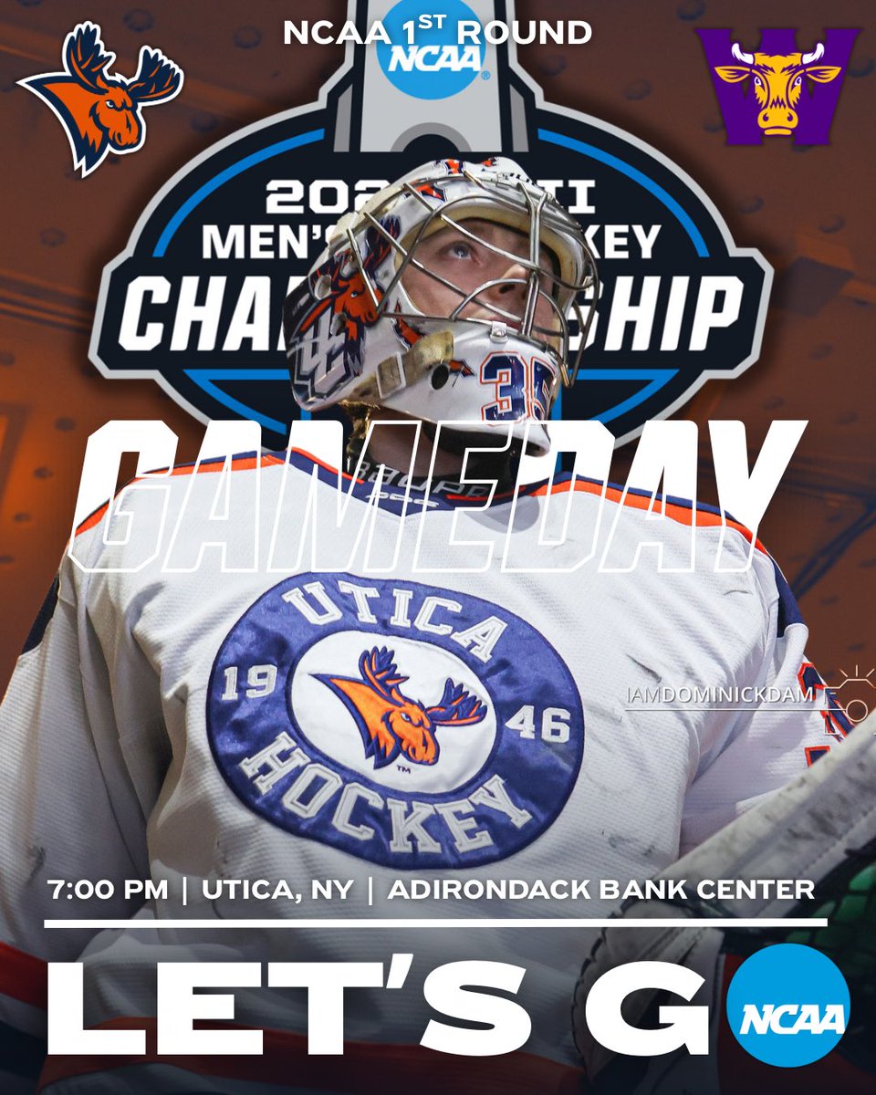 The run starts NOW!!! 😤🫎🙌

Your Pioneers open the NCAA Tournament at home with first round action against Williams tonight! 

⏱️ - 7:00 PM
📍 - ADK Bank Center
🆚 - Williams College 
📊 - uticapioneers.com/sidearmstats/m…
📺 - empire8network.com/utica/

#FearTheMoose #GoPioneers #UCHC