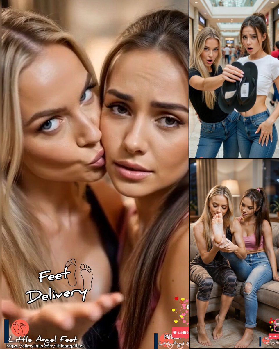 Two cute girls with beautiful feet who love to show you their soles and toes.👣💕..... Allmylinks👣💕