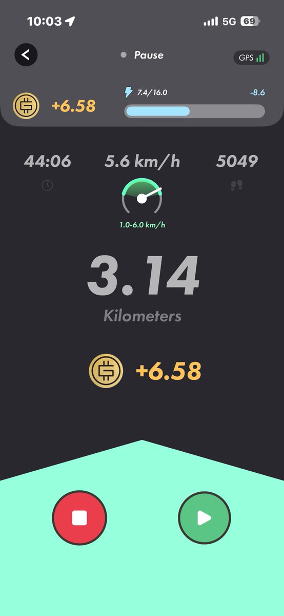 LiuDingDon's tweet photo. @ren09211 Challenge 2:
#WalkToWinSTEPN #Piday
@ren09211 @Mia669999 

I'm pretty sure I walked 3.14km, but the record doesn't show it.👀
Happy White Day 🏃‍♂️ https://t.co/i44zuc01sz