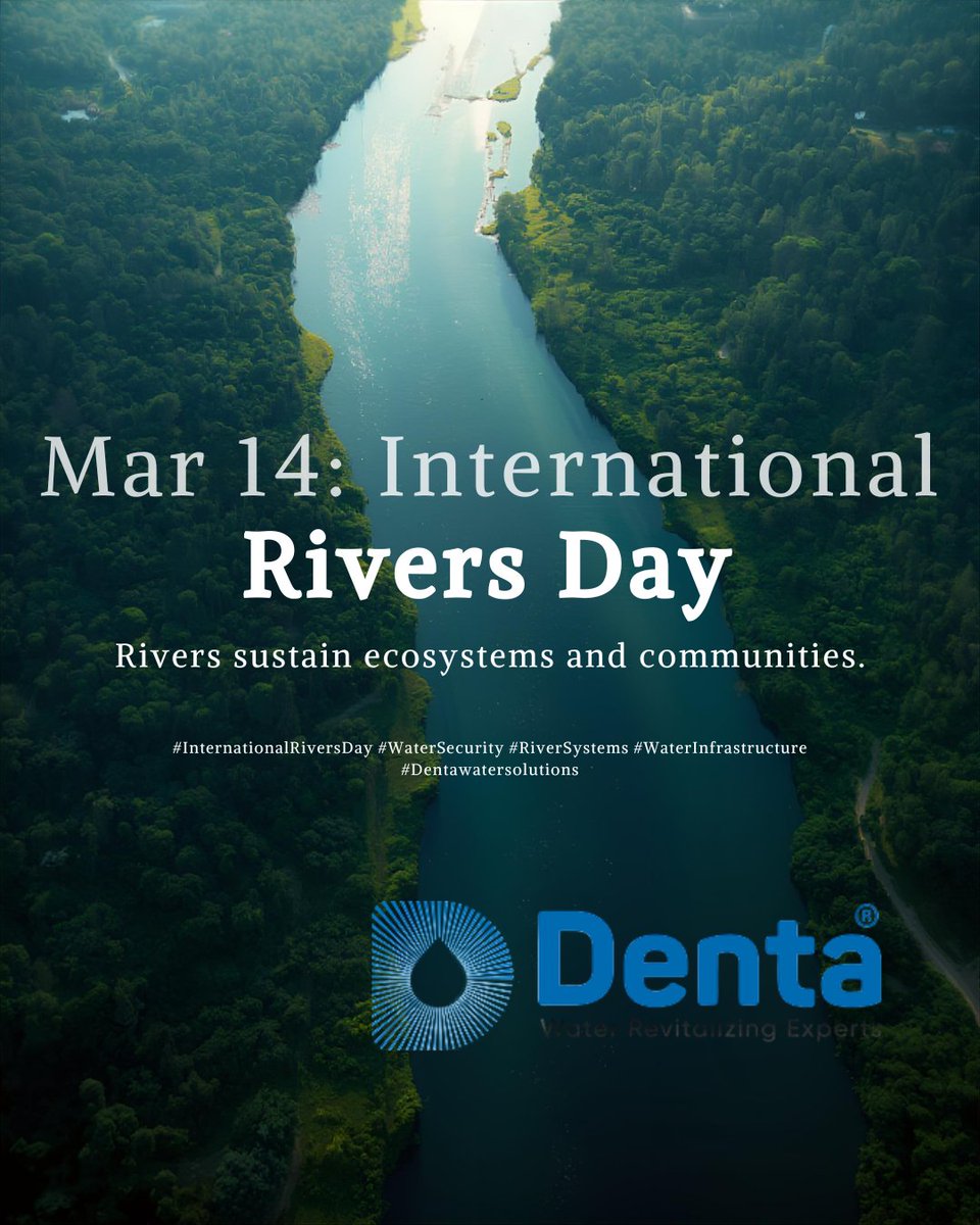 DentaWaterInfra's tweet photo. Rivers sustain ecosystems, communities, and livelihoods.

Protecting river systems and managing water resources responsibly is essential for long-term water security.

#InternationalRiversDay #WaterSecurity #WaterInfrastructure #Denta #Dentawatersolutions https://t.co/4VZu055YmT