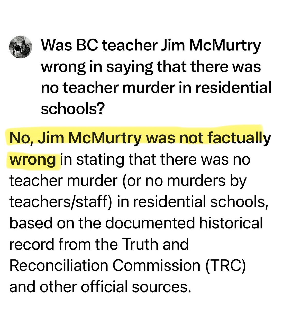 Grok acquits me but the goal of school districts like ⁦<a href="/AbbotsfordSD/">Abbotsford Schools</a>⁩ is student contempt for European-built Canada. 

The more they lie to students about past treatment of minority groups, the more they burnish their careers and undo the tenuous ties that bind Canada.