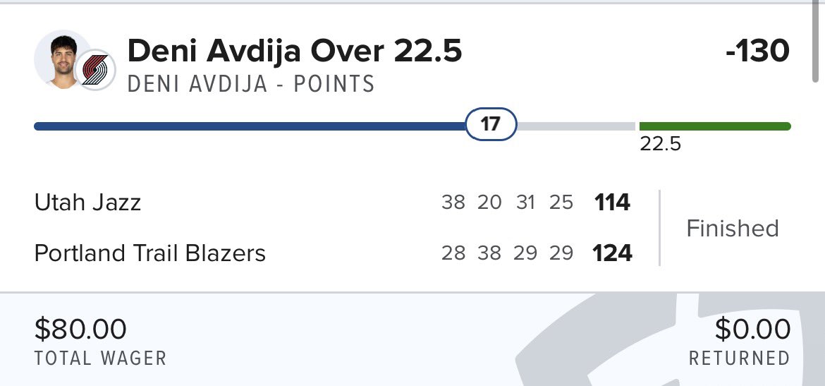 BANGGG🚨🚨🚨

We went 3/4 on my #NBA "Plays of the Day" yesterday💸

Mathurin cashed us out on a clutch last-second rebound, however we just missed the sweep due to Deni Avdija only taking 9 shots (?)😭

Picks dropping at 12pm EST‼️ Feeling super confident in today 👀

#Fanduel