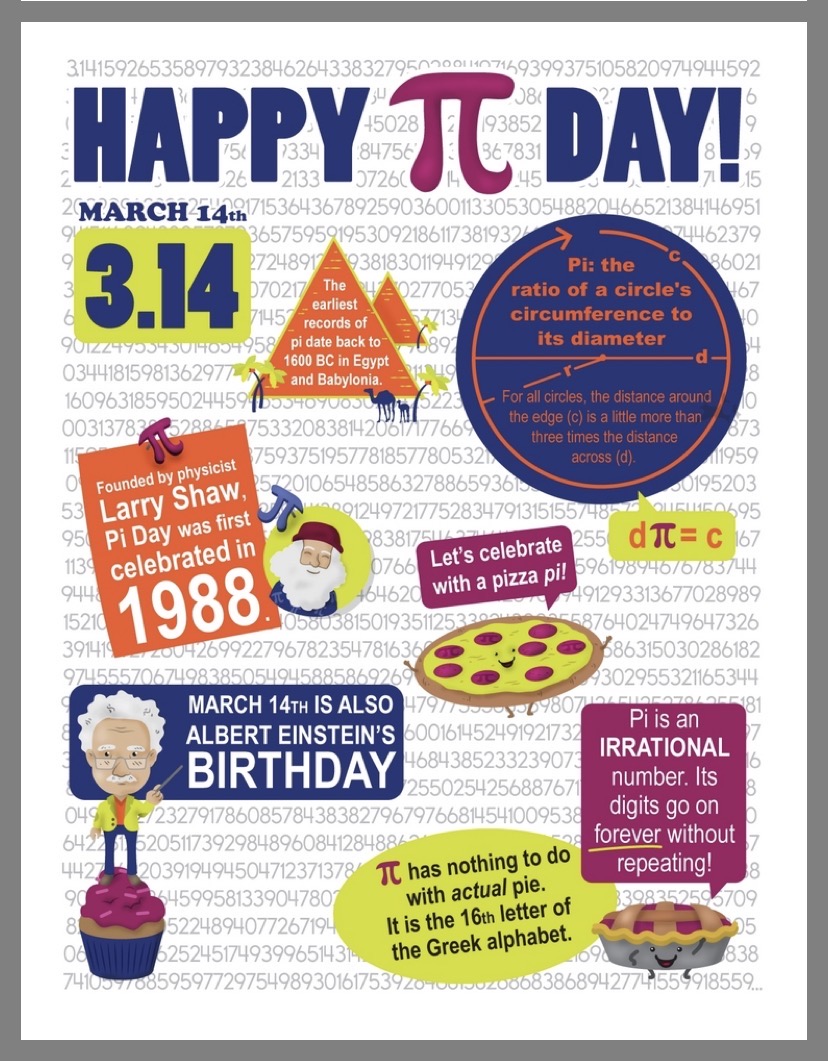 HemingfordDist's tweet photo. Happy Pi Day!! - March 14 (3.14)

It's the best day of the year—when math involves dessert! 🥧🎉 

What kind of pie will you be celebrating with today? Drop your favorite in the comments! 

#PiDay #MathIsSweet
#GUBN https://t.co/p0k2GudmHW