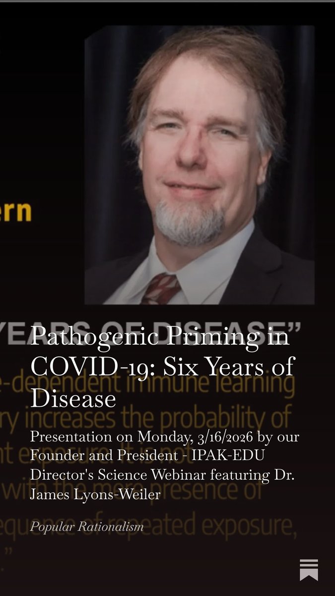 lifebiomedguru's tweet image. Join us Monday, 3/16, for a scientific review of the past six years of research following the April 2020 predictions of #PathogenicPriming  
popularrationalism.substack.com/p/pathogenic-p…  Read the original study here pmc.ncbi.nlm.nih.gov/articles/PMC71…