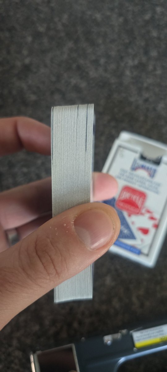 chewy643's tweet photo. @bicyclecards bought a brand new deck of cards for a poker game yesterday and the came out with water stains on em ... Couldn't even use them.... https://t.co/nSaWCSvtYM