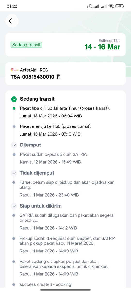 a_ibn93's tweet photo. @AnterajaCare Hallo kak tolong bantuannya paket sudah 2 hari ga ada perubahan status. Saya kira anteraja lebih mahal bisa lebih cepet ternyata mLah lebihlama https://t.co/H1dbWJplIk