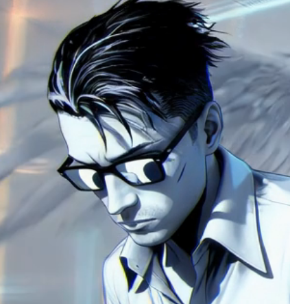 Due to the position <a href="/Skyebrows/">Skye Freeman</a> was in.. my normal prompt for his glasses made them almost mirror like in this situation, and the reflection of his knees makes him look like he has googly eyes 😂