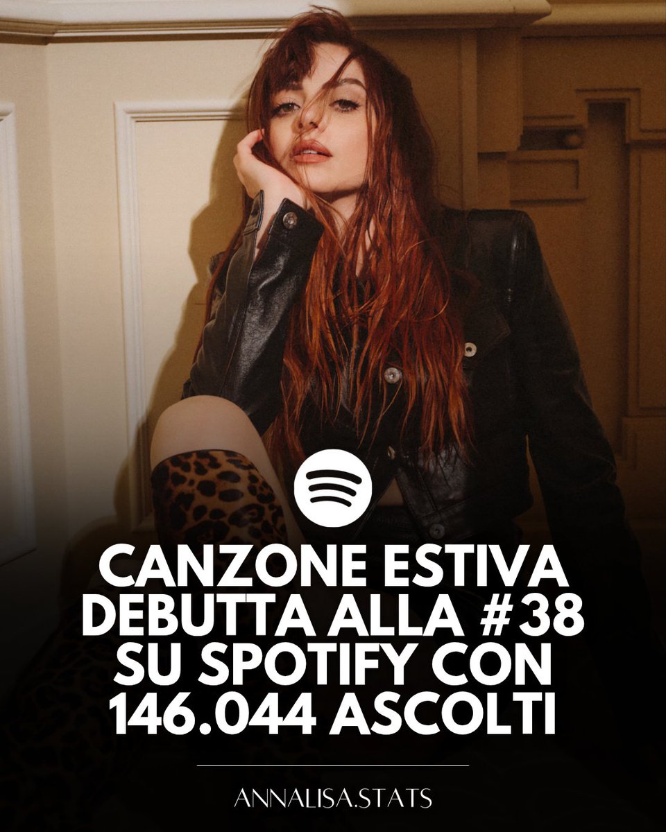 🆕️ Il debutto di #CanzoneEstiva su #Spotify

#Annalisa #News