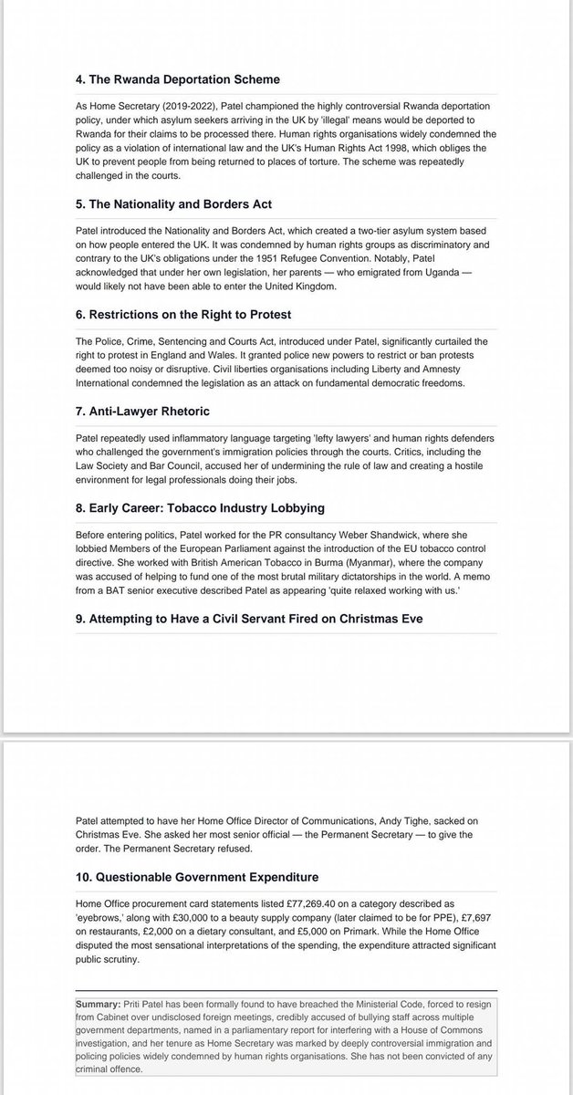 M111EKY_P's tweet image. Priti "Poti" Patel • Current Shadow Foreign Sec • Controversies &amp;amp; Scandals.

She is essentially a glorified lobbyist for the Zionist agenda. 

She was the person who proscribed Hamas as a terrorist group.

#PritiPatel