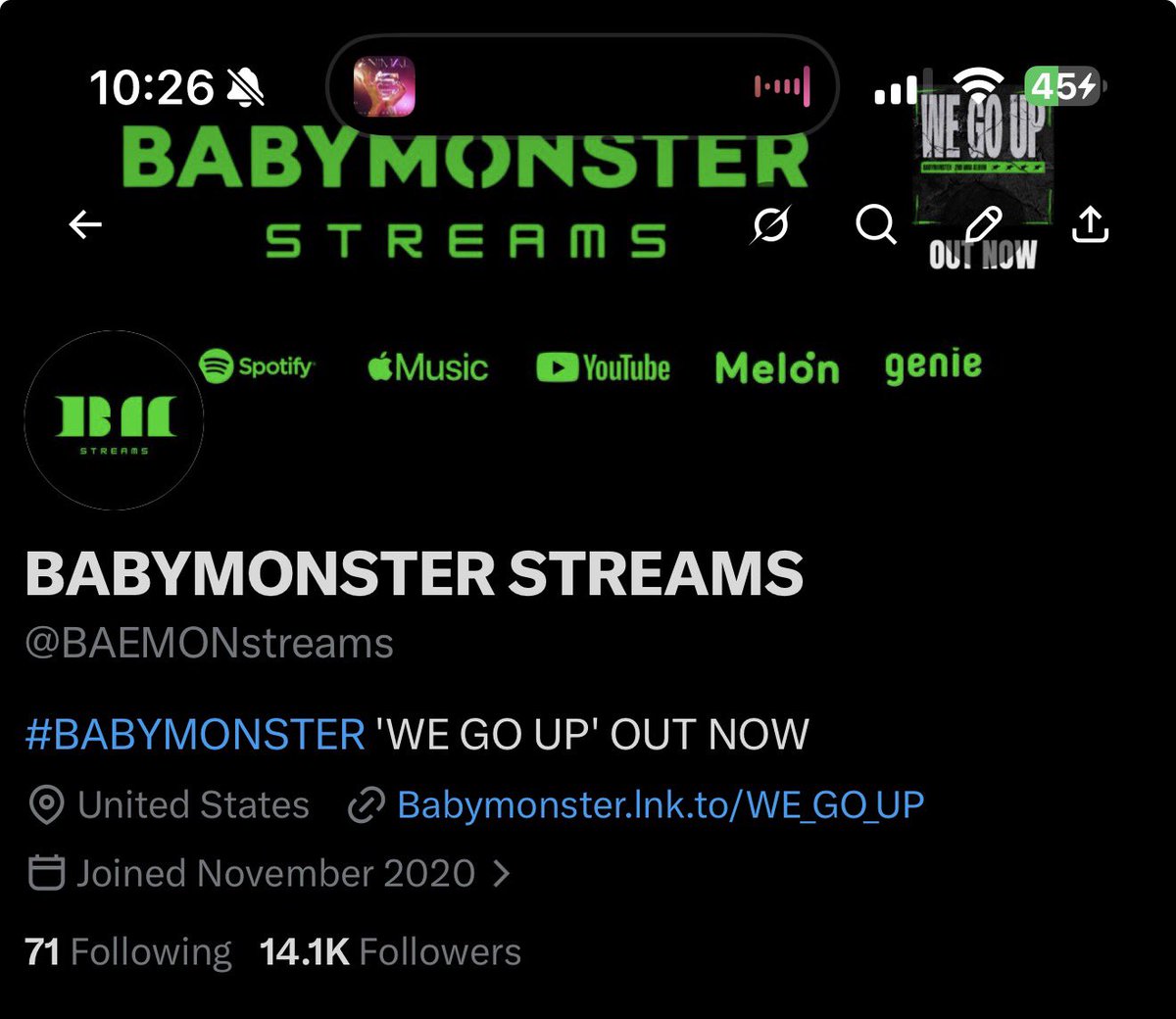BABYMONSTER STREAMS tweet media