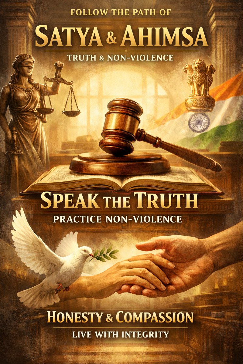 ThirumalaV50545's tweet photo. Truth builds trust.
Non-violence builds humanity.
In a world of technology , ethical values like Satya Ahimsa must guide every decision.
Speak the truth.
Choose peace.
Build with integrity.
#Satya #Ahimsa #EthicalEngineering #Truth #NonViolence
#VUForlKS #EngineeringEthics
#F https://t.co/cAfse5KKSU