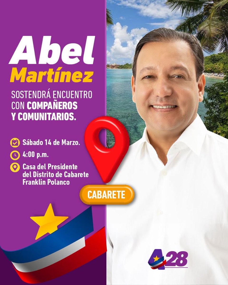 😎 Mi gente klk

Listos y preparados para recibir en Cabarete, Puerto Plata, a nuestro próximo presidente, Abel Martínez.

¿Qué hará allí? 🫡

Escuchar a los compañeros у comunitarios… ¡escucharte a ti, dominicano! 

Porque contigo seguiremos construyendo el futuro del país.