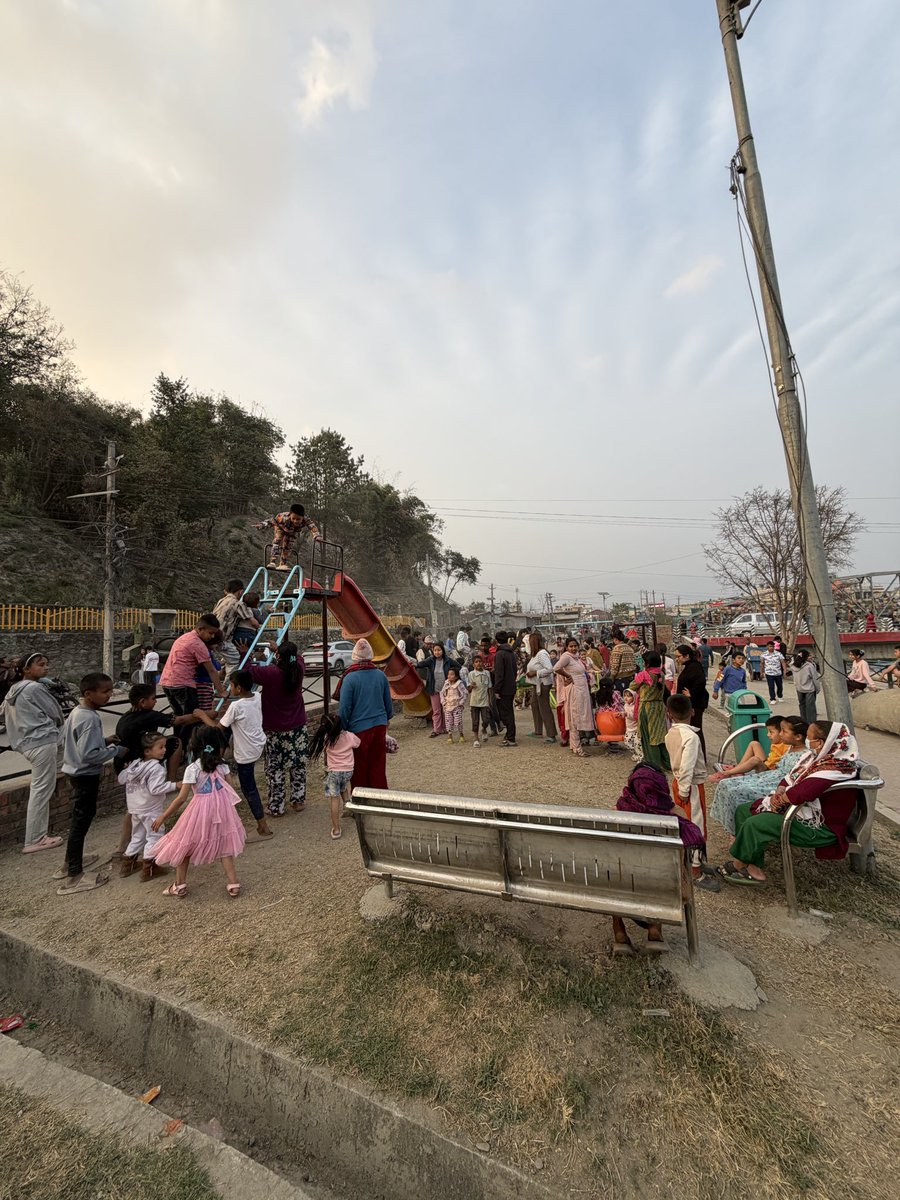 swoneel's tweet photo. Cities like Kathmandu urgently need more children’s parks and play spaces.

Before blaming today’s kids for spending too much time on mobile phones, let’s ask: Are we giving them enough spaces to play, recreate, and enjoy their childhood?

(Photo from Jambudada, Gokarneshwor) https://t.co/YSKFWmsyoU