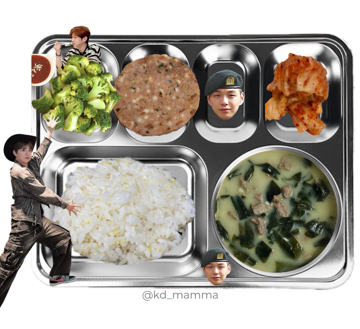 〔 2026년 3월 15일 조식 〕
밥
사골미역국
알떡스테이크
브로콜리&amp;초고추장
배추김치
   ᑎ__ᑎ      ᐱ__ᐱ     ᕱ__ᕱ
   (˶.•o•˶)    ( .•ω• )    ( .•⤚• )
ଘ(ა 🥦 )    (ა     ૮)｡   (      ٩)੭