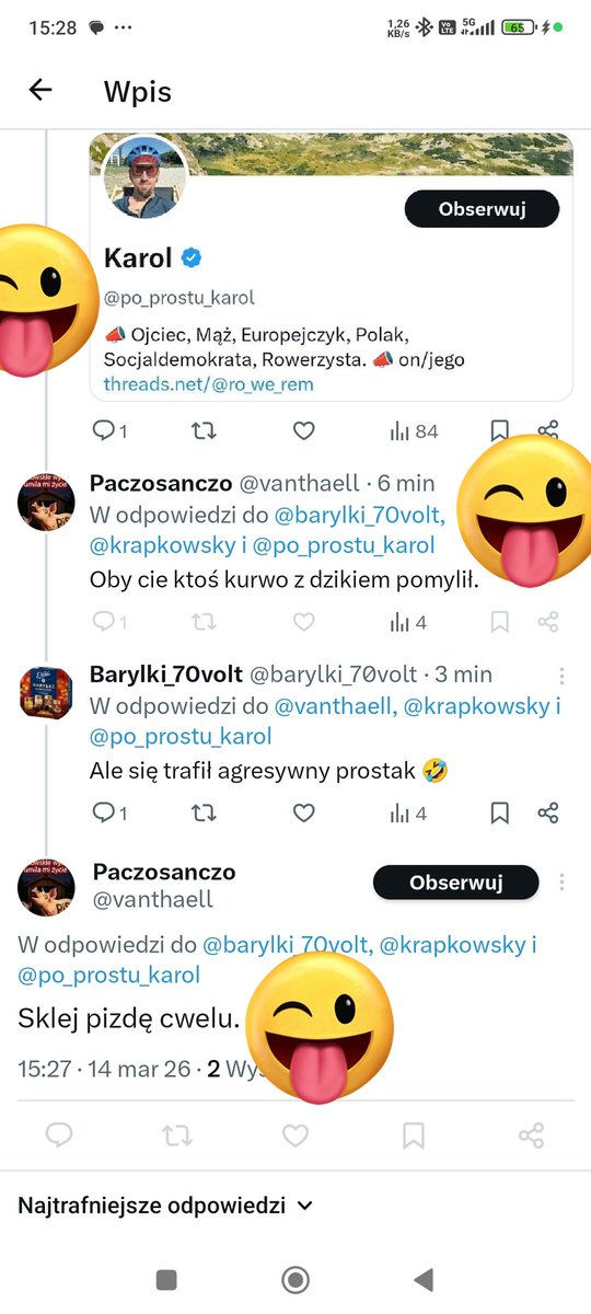 Dlaczego tak jest, że ci wszyscy aktywiści, rowerzyści, donosiciele i kapusie od <a href="/KonfituraWAkcji/">Konfitura</a> to agresywne, chore z nienawiści męty???

<a href="/po_prostu_karol/">Karol</a>