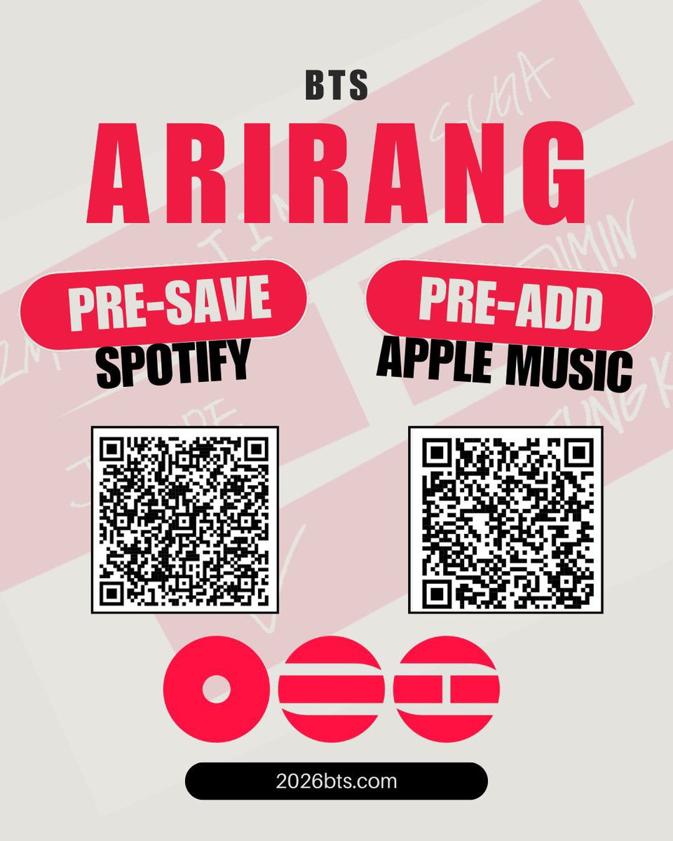 RT &amp; REPLY

#PreSaveARIRANG
#ARIRANG_5M_Presaves
#RoadTo5M_ARIRANG
#5MForARIRANG
#PresaveARIRANGNow
#ARMYsPresaveARIRANG
#LetsReach5M_ARIRANG
#ARIRANG_GlobalPresave
#PresaveGoal5M
#PresaveARIRANG