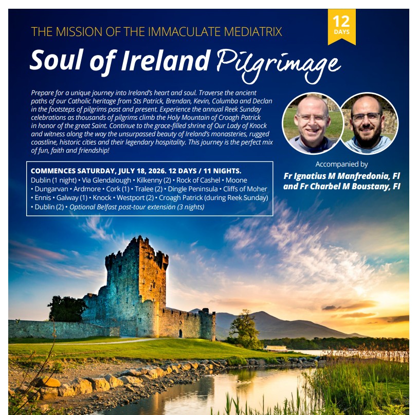 AirMaria's tweet photo. Last Call - Soul of Ireland Pilgrimage • The Mission of the Immaculate Mediatrix Sign up by March 17th, Feast of St Patrick https://t.co/77m24xz3Es... https://t.co/UvnEz9tJW0