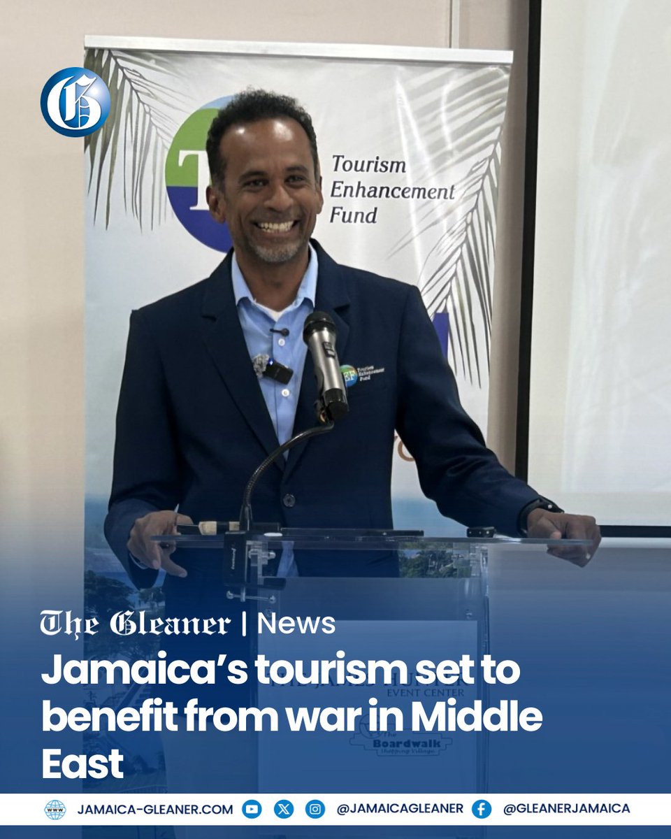 JamaicaGleaner's tweet photo. Dr Carey Wallace says Jamaica’s tourism sector is poised for further growth as global travel disruptions on account of the ongoing war in the Middle East is redirecting visitors to the Caribbean.

Read more: https://t.co/v0BiCNTsiG https://t.co/WG6X8PvVnz