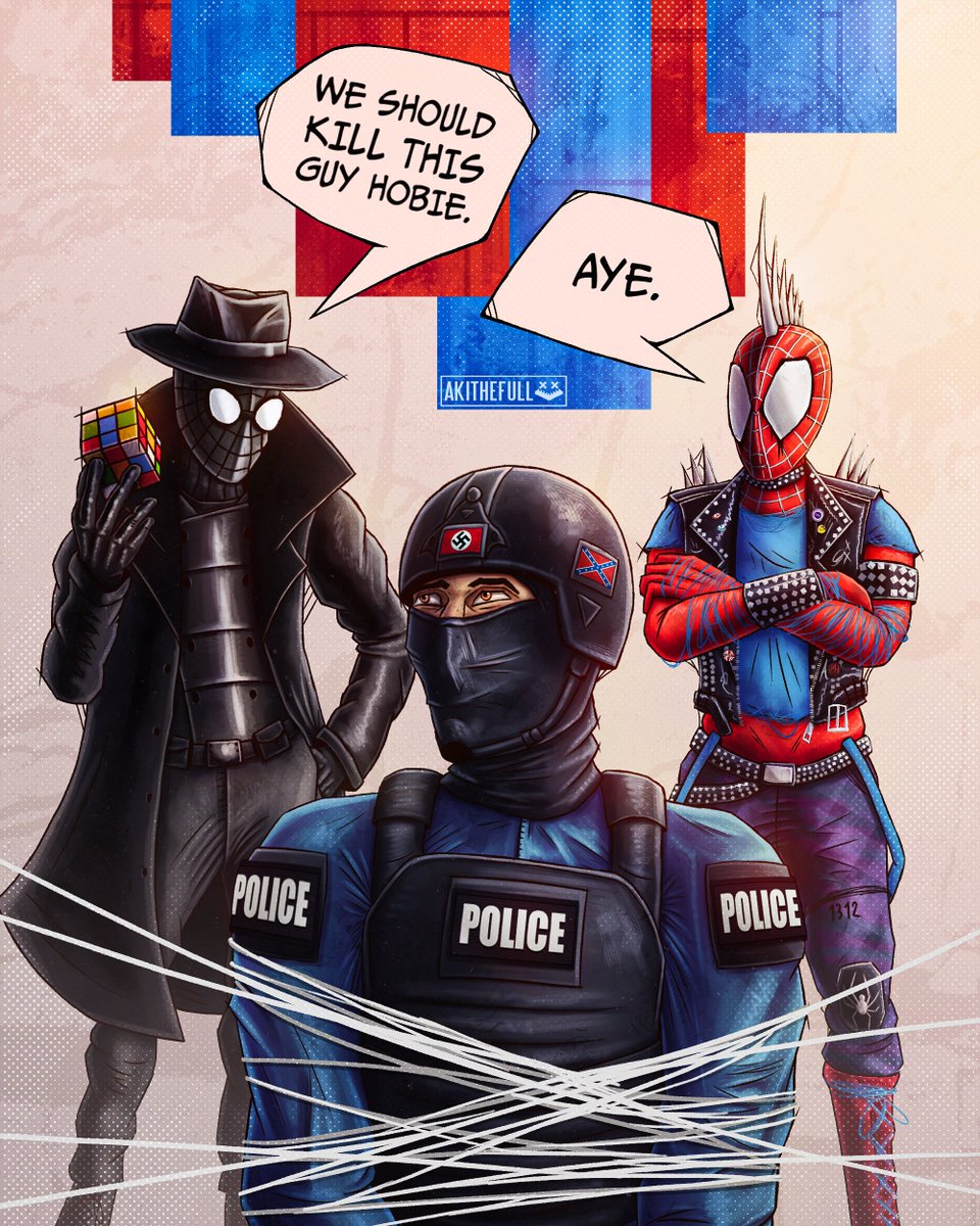 AkiTheFull's tweet photo. Spider-Punk 🤝Spider-Noir https://t.co/kBdZ06S99W