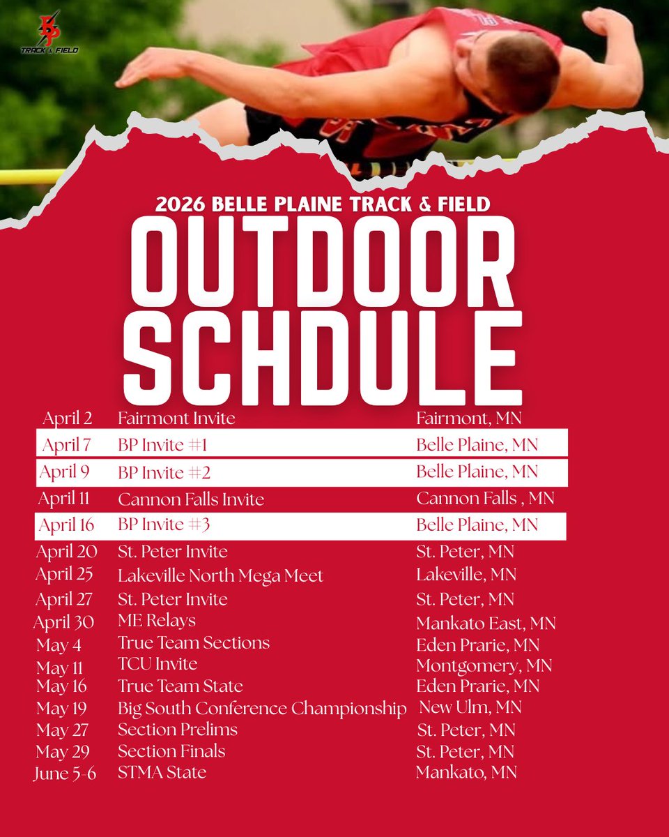 Belle Plaine TF & XC tweet media