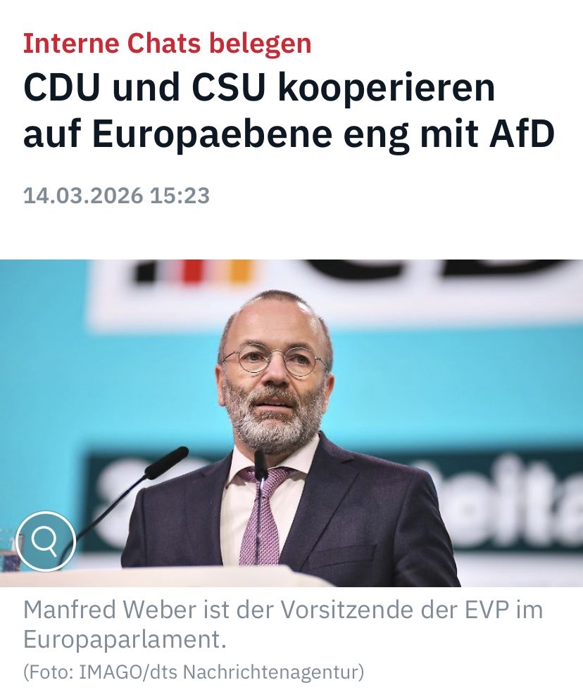 "Es hat dazu keine strukturelle Zusammenarbeit mit der AfD und anderen Kräften von Rechtsaußen gegeben“ sagt Lena Düpont. 

Man macht das über
WhatsApp-Gruppe

Gruppenkuscheln mit den Faschisten 

Traut. Ihnen. Nicht. 

#CDUschadetDeutschland