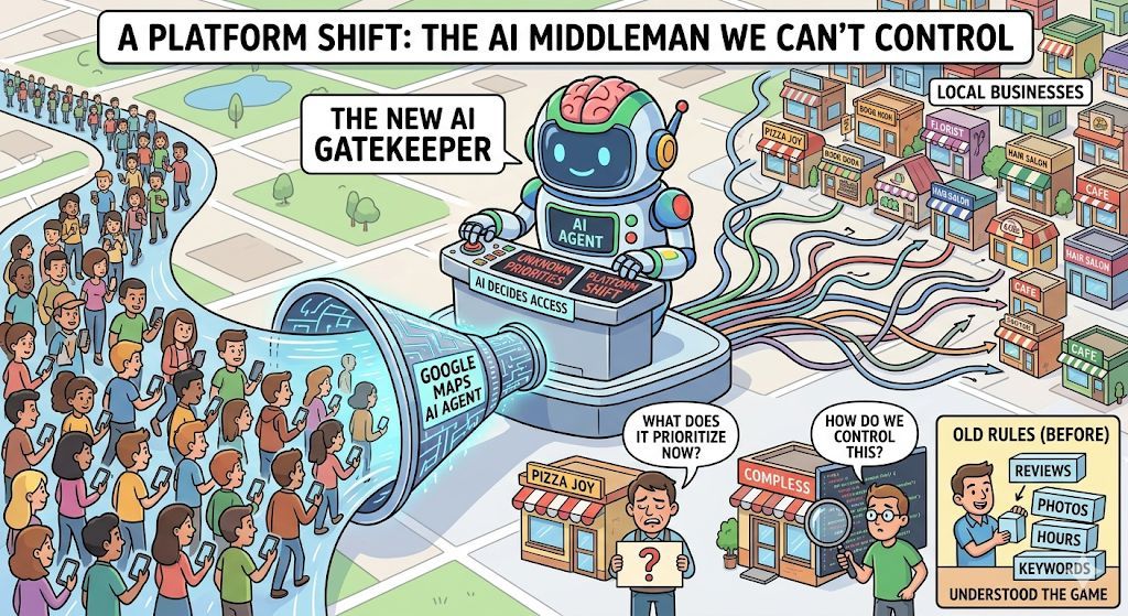 Google turned Google Maps into an AI agent. 2 billion users. Every local business on earth. And now an AI model sits between them.

I think there is something we need to understand here: this isn't a feature update, this is a platform shift.

Every local business just got a new