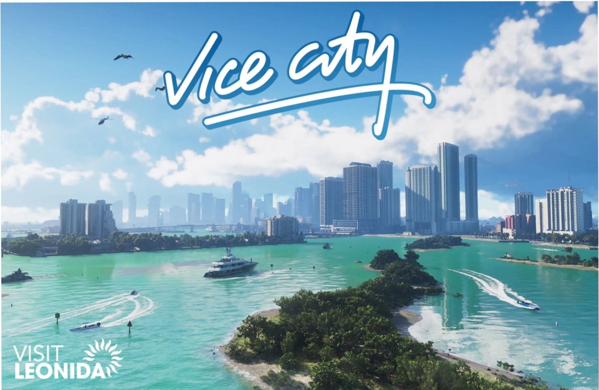 GTA6XMedia's tweet photo. We'll be in Vice City in 8 months! What is the first thing in GTA 6 you will do https://t.co/55XmRffiM3