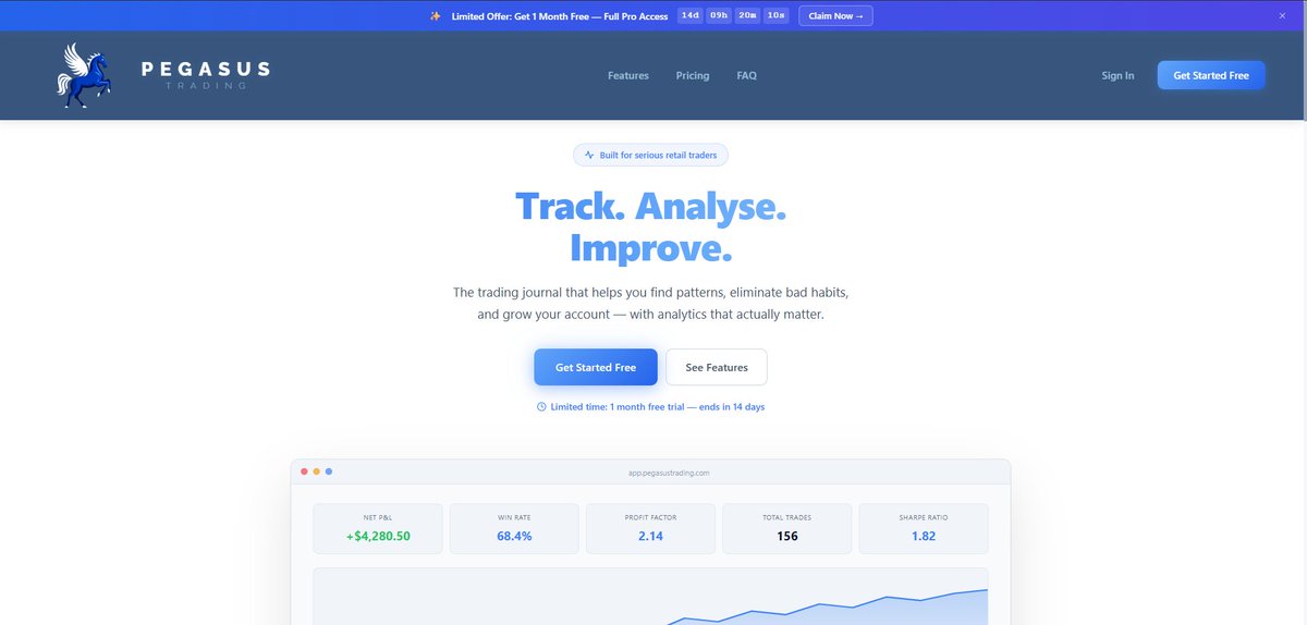 PegasusTradingJ's tweet photo. Claim your 1 month free trial today. Journal your trades in a simplified manner — no need to overcomplicate your trading.

https://t.co/XoBX6yfntt https://t.co/qhNvNfL8xN