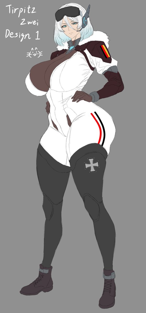 Seisa01014553's tweet photo. My two designs of Tirpitz Zwei. Since I know the AL developers will not release her Zwei form, I just sketched them with no further coloring. I just hope she can at least get a META form or anything else can make her stronger and more attractive. https://t.co/BluK99KA5M